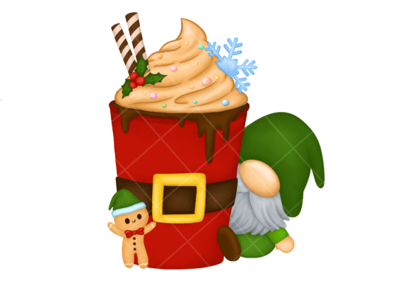 Christmas Baby Gnome Coffee Clipart Review