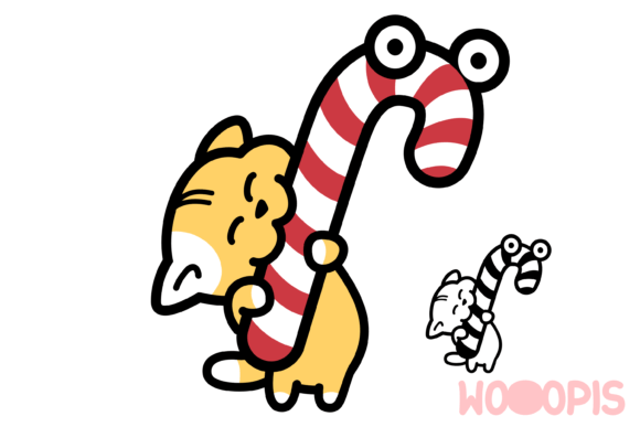 Christmas Candy Cat: Sweet Illustrations