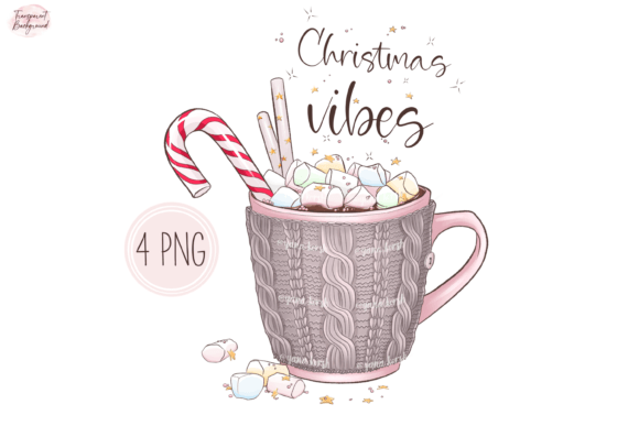 Christmas Cocoa Clipart: Cozy Illustrations