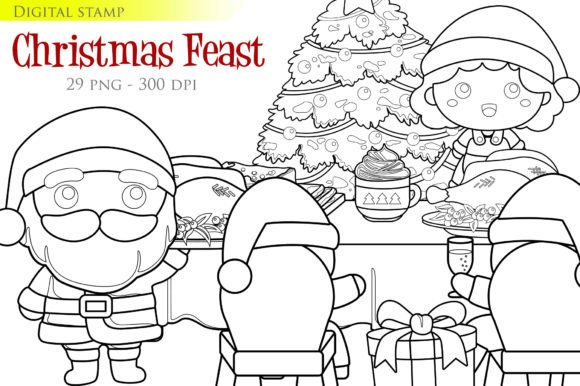 Christmas Feast Dinner Digital Stamp Review
