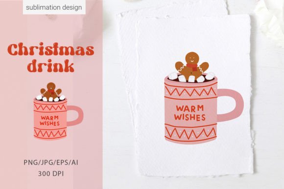 Christmas Hot Drink Mug PNG: Festive Illustrations