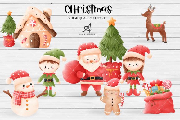 Cute Santa Clipart: Festive Illustrations for Sales