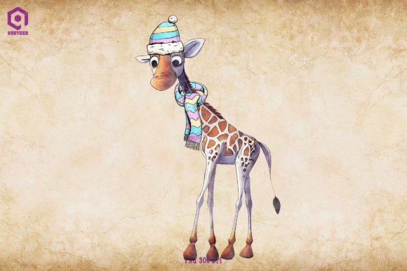 Giraffe Cozy Christmas Illustrations Review