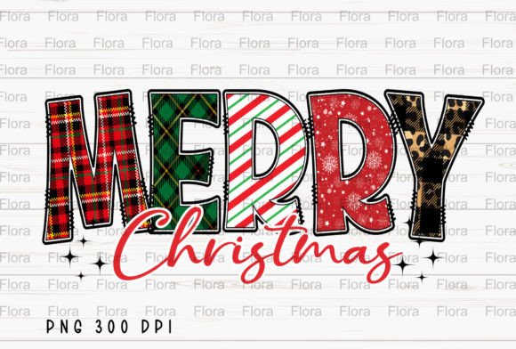 Merry Christmas Doodle Buffalo Plaid PNG Review