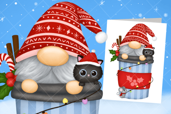 Merry Christmas Gnome Cat Sublimation: Illustrations Review