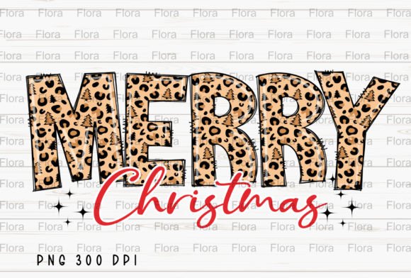 Merry Christmas Leopard Doodle PNG Review