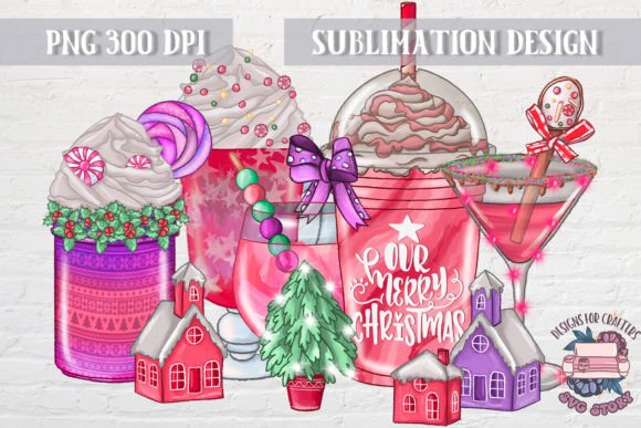 Pink Christmas Sublimation Coffee PNG Review