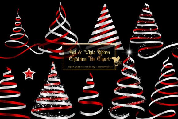 Red and White Ribbon Christmas Trees: Illustrations Review