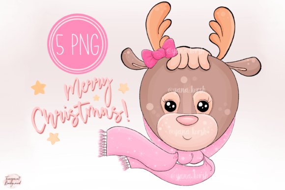 Reindeer Clipart: Festive Illustrations for Branding