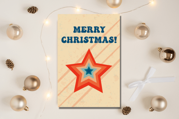 Retro Merry Christmas Card Illustrations Review