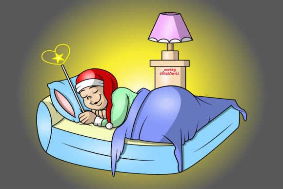Reviewing A Child Sleeping on Christmas Eve for Embroidery