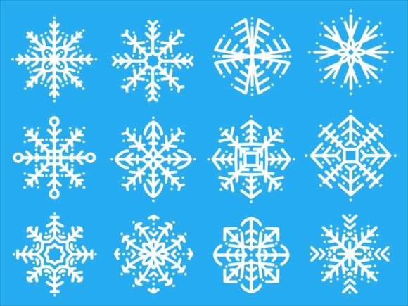 Reviewing Christmas Snowflake Icon Illustrations