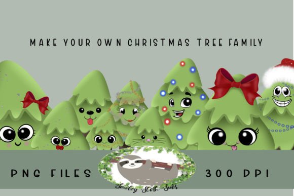 Reviewing Christmas Tree Family Illustrations