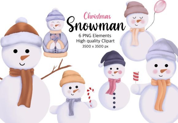 Reviewing the Christmas Snowman Watercolor Clipart for Stitching