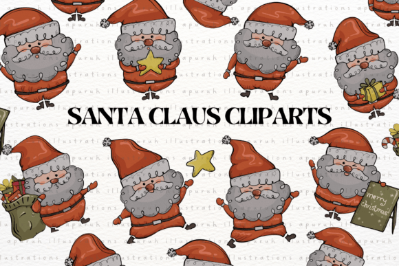 Santa Claus for Christmas Season Clipart: Illustrations Review