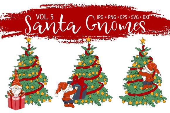 Santa Gnomes & Christmas Tree Illustrations Review