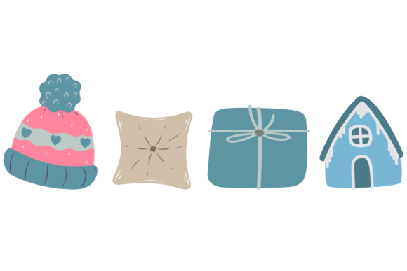 Set Christmas Bundle Vector Illustrations