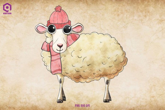 Sheep Cozy Christmas Illustrations Review