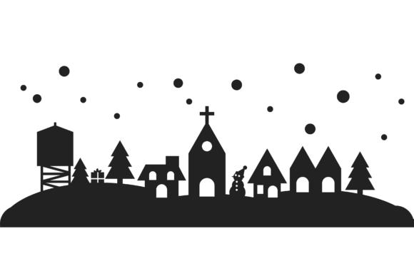 Small Town Christmas SVG: Illustrations Review