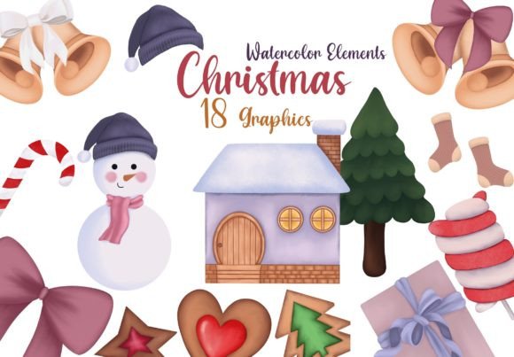 Watercolor Christmas Clipart Elements: A Designer’s View