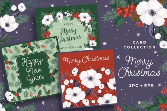 White Christmas Flowers: Elegant Illustrations